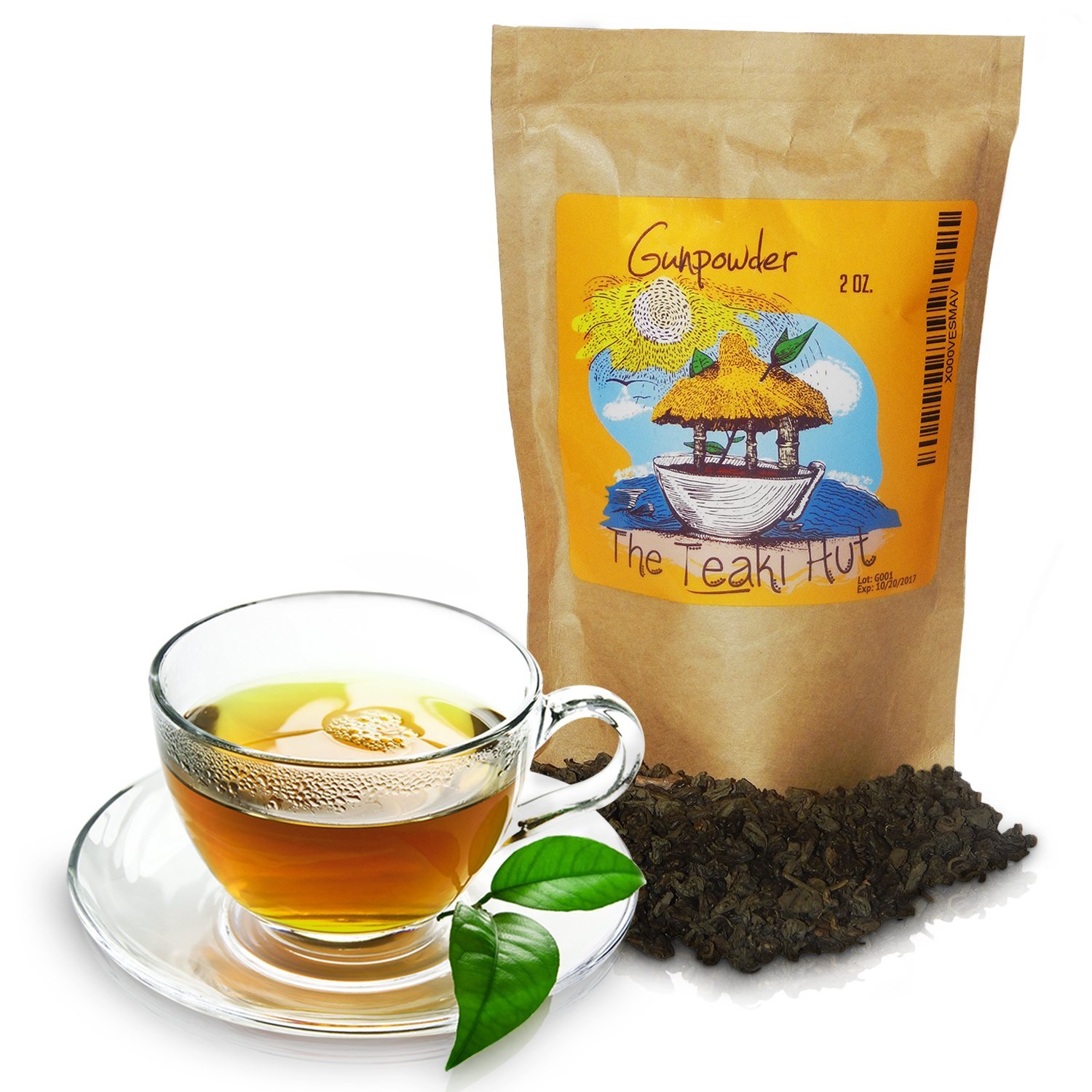 Organic Gunpowder Green Tea 3Time Award Winning Loose Leaf Tea Hand
