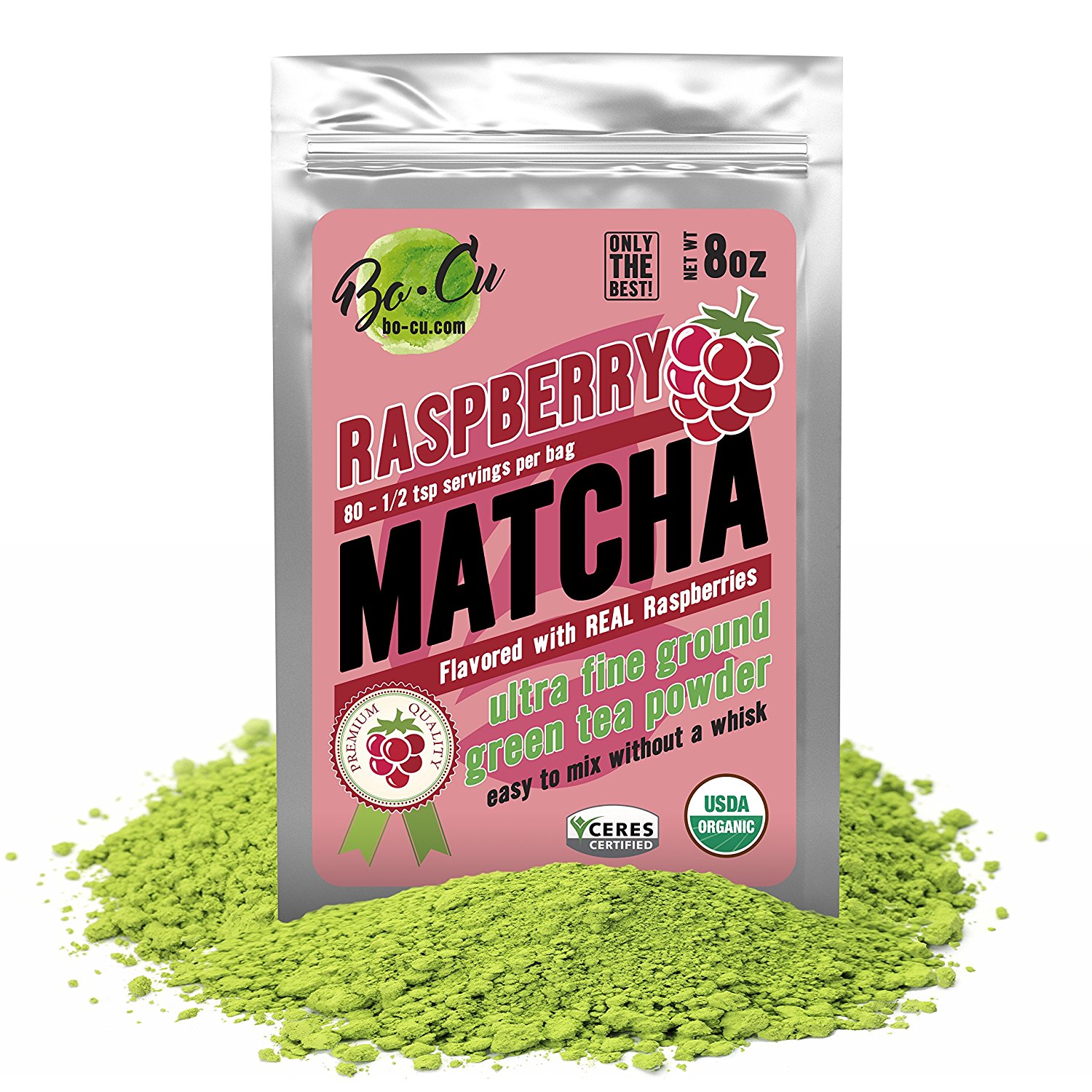 Raspberry Organic Matcha Green Tea Powder 80 Servings 8 Oz 2 raspberry-organic-matcha-green-tea-powder-80-servings-8-oz-2