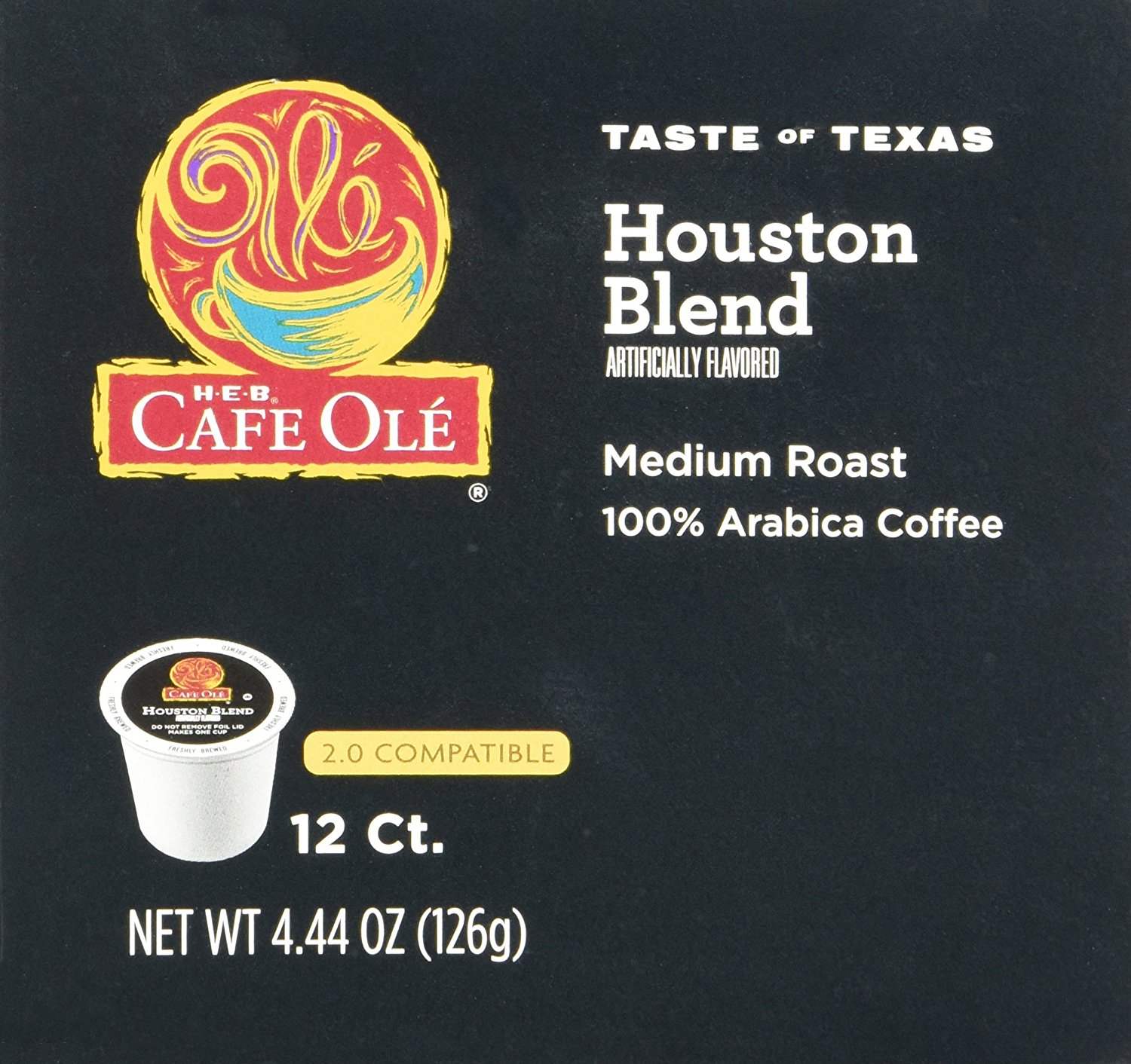 Cafe Ole Taste Of Texas Houston Blend 12 Count K-cups (Pack Of 2) N3 ...