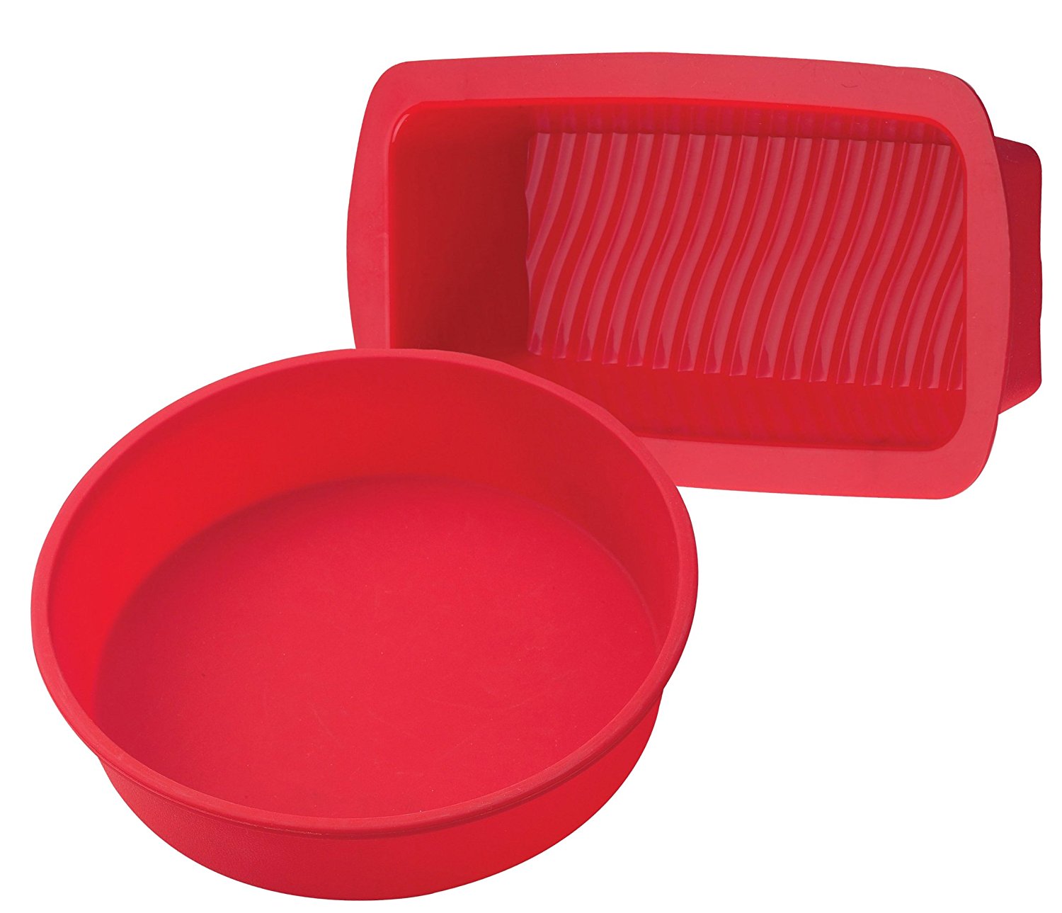 Mrs. Anderson’s BPA Free Silicone 9” Round Bake Pan and 9.5” x 4” Loaf ...