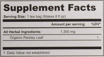 Parsley Leaf Tea - Organic Herbs - 18 Bleach Free Tea Bags N6