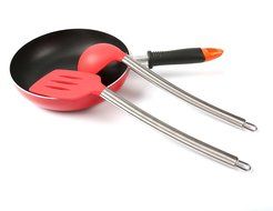 Kingree Silicone Kitchen Utensil Set, Stainless Steel Large Cooking Tool SET - Spoon, Deep Ladle, Spaghetti Spoon... N4