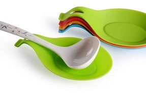 Kingree Silicone Kitchen Utensil Set, Stainless Steel Large Cooking Tool SET - Spoon, Deep Ladle, Spaghetti Spoon... N20