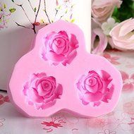 "dipshop 3 Flower Silicone Fondant Mold Cake Decorating Sugar Craft Mould" shopping N3