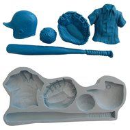Silicone Molds Cake Decorating Fondant Gompaste Supply Baseball Game M4973 By Ok Molds