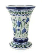 Polish Pottery Blue Tulip Small Vase