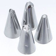 "Metal Cake Decorating Pastry Icing Piping Gun 4 Nozzle Tip Set" shopping N9