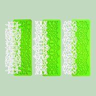 Fanhesheng Set of 3, Little Flowers Embossing Cake Lace Fondant Mold, Rattan Shaped Sugar Veil Cupcake Mat Silicone... N9