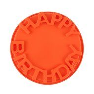 7.5" Round Silicone Cake Mold Pan, Bakeware set, -HAPPY BIRTHDAY- Pparty - Color Varies