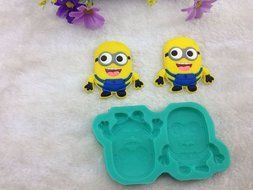 TANGCHU Cute Despicable Me Minions Fondant Mould Cake Decorating Mold Cupcake DIY Tools Green N3