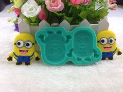 TANGCHU Cute Despicable Me Minions Fondant Mould Cake Decorating Mold Cupcake DIY Tools Green N5