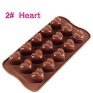 1pc Silicone Heart-Shape Cake Cookie Chocolate Candy Jelly Baking Mold Tool