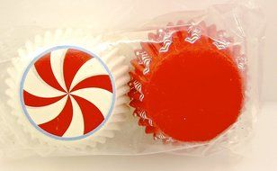 Wilton Holiday Mini Baking Cups,100x,1.5"d X 1"h (Green Snowflake) N6