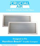 2 Crucial Air Replacement Air Purifier Filter Fit Hamilton Beach True Air 04383 Glow 04385 990051000