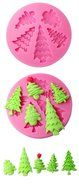 FOUR-C Cake Decor Moulds Christmas Tree Silicone Mold Color Pink N2