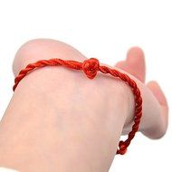 2Pcs Women Men Red String Lucky Bracelet Jewelry Against Evil Eye for Success N4