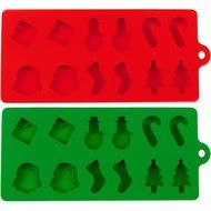 2 Silicone Christmas Molds for cake, cookies, chocolate, fudge, ice, and cooking