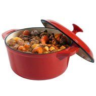 VonShef Cast Iron Dishes Set of 3 Casserole, Gratin and Griddle Set Oven to Table Cookware N4