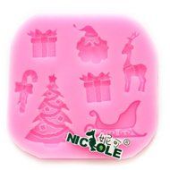 "F0534 Silicone Christmas Reindeer Cake Mould Soap Chocolate Mould" shopping N2