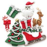"F0534 Silicone Christmas Reindeer Cake Mould Soap Chocolate Mould" shopping N4