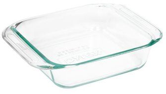 Pyrex Grip-Rite 8-Inch Square Baking Dish, Clear