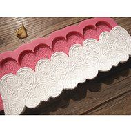 &quot;Heart Shape Silicone Fondant Lace Mold Cake Decorating Mould&quot; shopping