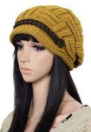 UZZO&trade; Fashion woman lady girl warm flexible handmade Knitted Crochet Baggy Beret Cap Hat embellishment by one... N2