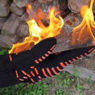 Tinksky BBQ Gloves Cooking Gloves - Pair of 33cm BBQ Grilling Cooking Gloves 932&deg;F Extreme Heat Resistant Gloves...