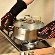 Tinksky BBQ Gloves Cooking Gloves - Pair of 33cm BBQ Grilling Cooking Gloves 932&deg;F Extreme Heat Resistant Gloves... N5