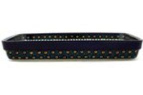 Polish Pottery Rectangular Baker 12-inch Emerald Peacock N3