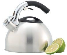 Creative Home Ellipse Stainless Steel Whistling Tea Kettle, 2.8 Quart N4