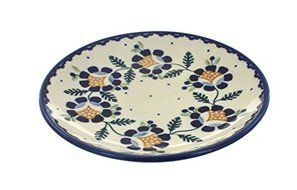 Polish Pottery Sunflower Dessert Plate