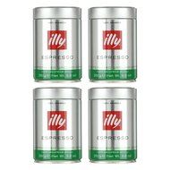 illy Caffe Decaffeinated Ground Coffee (Medium Roast, Green Band) 8.8 coffee cans (Pack of 6) N2