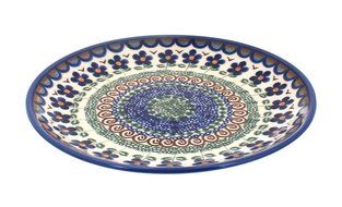 Polish Pottery Aztec Flower Dessert Plate