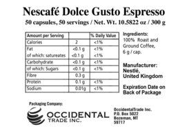 50 x Nescafe Dolce Gusto Espresso - Coffee Capsules - 50 Capsules
