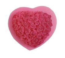 Autek Rose Heart Fondant Soap Sugar Craft Cake Decorating Silicone Mold #128 N2