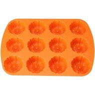 ShangYou 12-Cavity Pumpkin Shape Silicone Mold for Homemade Bread Muffin Cheesecake Cornbread Brownie