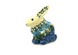 Polish Pottery Rabbit Figurine - Antique Rose
