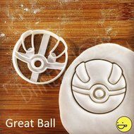 SET of 4 Pokeballs (Poke Ball, Great Ball, Ultra Ball, Master Ball) Cookie cutters: Beautifully detailed classic... N2