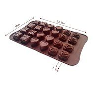 24 Hole New Style Gift Heart Flower Shape Diy Chocolate Mold/Silicone Cake Mold