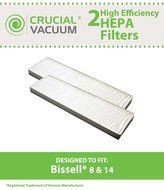 2 Bissell Style 8/14 Lift-Off Bagless HEPA Filters, Compare to Bissell Part# 3091, Designed &amp; Engineered By Crucial...
