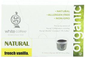 White Coffee Organic Single Serve Coffee, French Vanilla, 10 Count N2