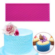 ART Kitchenware Pearl Cake Lace Mat Sugarcraft Baking Fondant Silicone Mold Color Pink