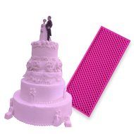 ART Kitchenware Pearl Cake Lace Mat Sugarcraft Baking Fondant Silicone Mold Color Pink N2