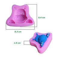 &quot;3D Hippo Silicone Fondant Mold Chocolate Polymer Clay Mould&quot; shopping N3