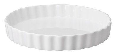 HIC Round Quiche Dish, 9.5 by 1.5-Inch,White