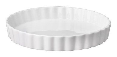 HIC Round Quiche Dish, 9.5 by 1.5-Inch,White N2