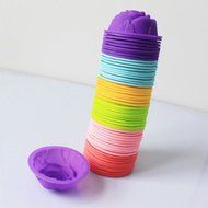 PRACTICAL 10 PCS Silicone Muffin Rose Cookie Cup Cake Baking Mold Chocolate Jelly Maker Mould N2