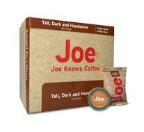 Joe Knows Coffee, Tall Dark and Handsome, Single Serve Pods, 12 Count/Box N10
