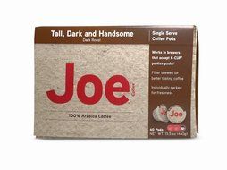 Joe Knows Coffee, Tall Dark and Handsome, Single Serve Pods, 12 Count/Box N13